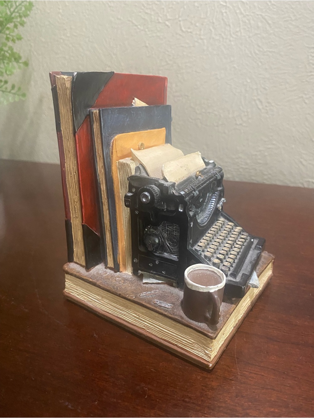 Vintage Typewriter Bookend Figurine -